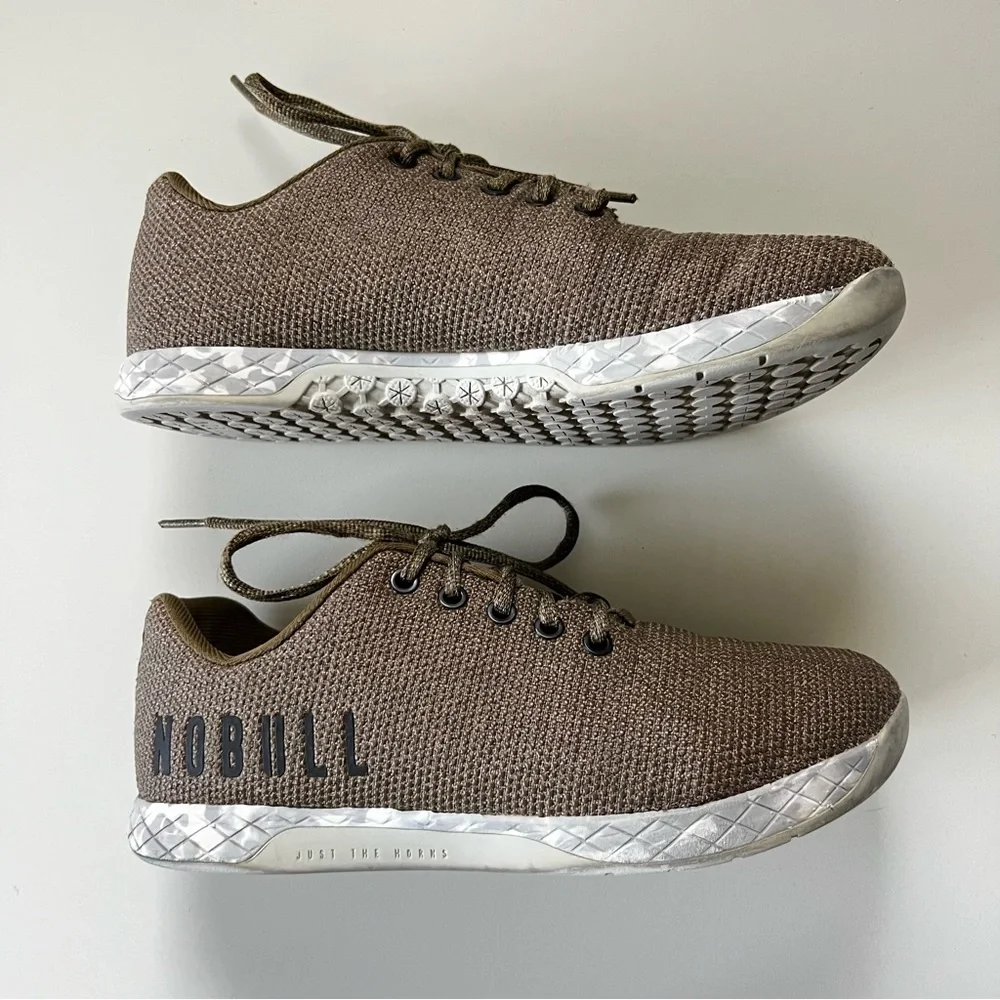 No Bull Olive Heather Trainer Unisex Sneaker Mens 8.5 Womens 10 - Picture 2 of 8